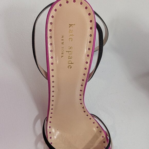 Kate Spade New York Purple/Black Strappy Sandals. Size 6.5 B Made in Italy - Picture 3 of 7